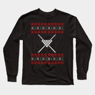 Billiards Ugly Christmas Sweater Gift Cute Long Sleeve T-Shirt